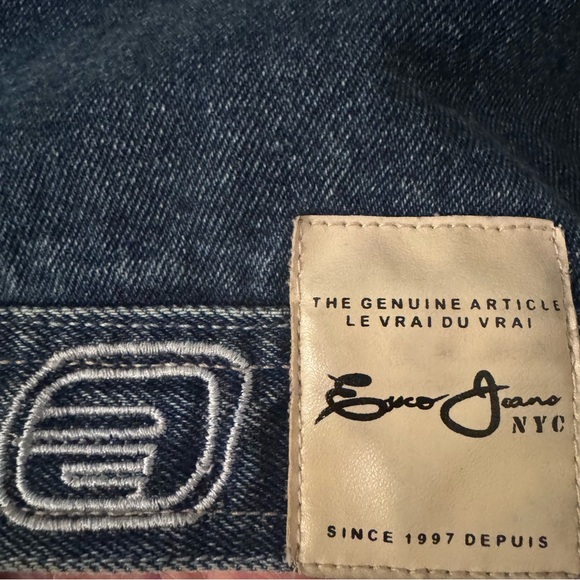 Men large Exco jeans jacket hip-hop, Y2K style - Picture 5 of 6